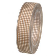 Band Vichy Beige 25mm