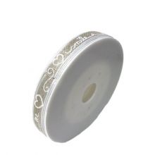 Band Vit Text Beige 10mm