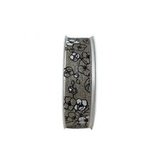 &nbsp;Band Linne Natur Blossom 40mm